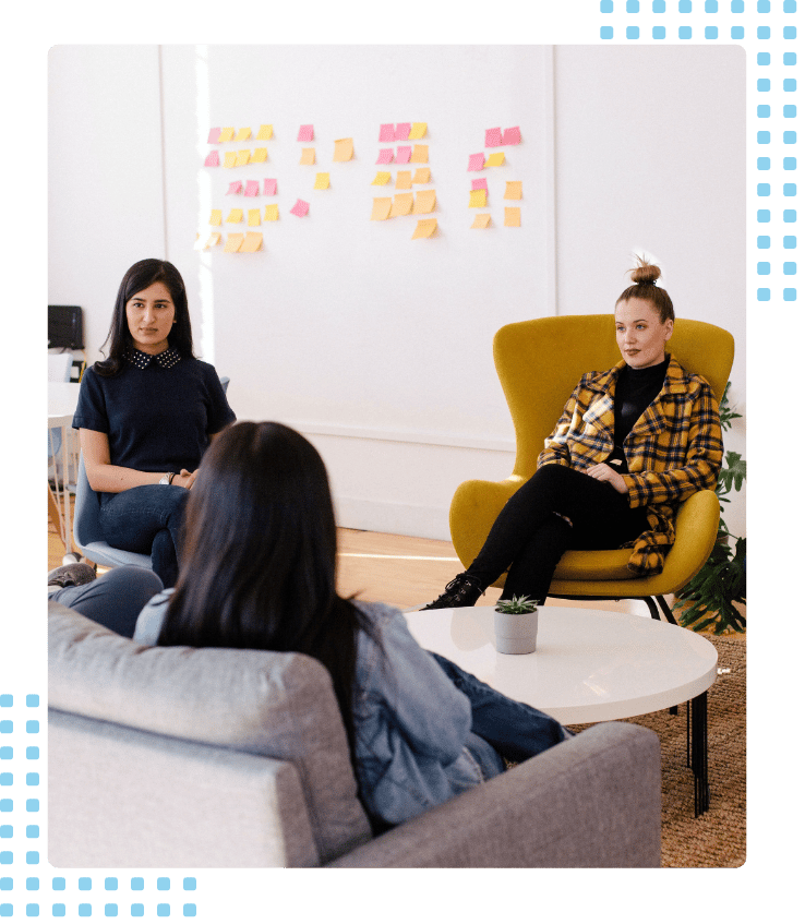 Women in the meeting