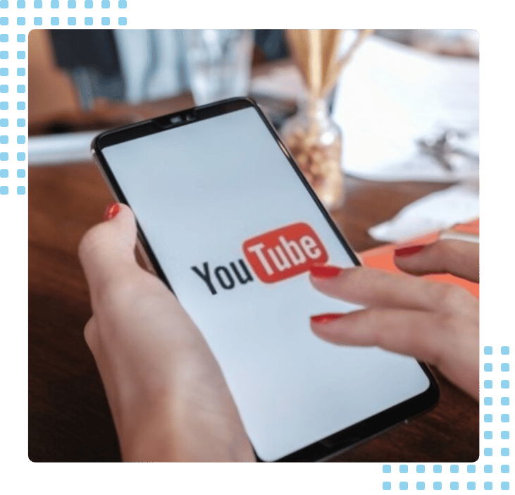 Youtube Logo on the Phone Screen